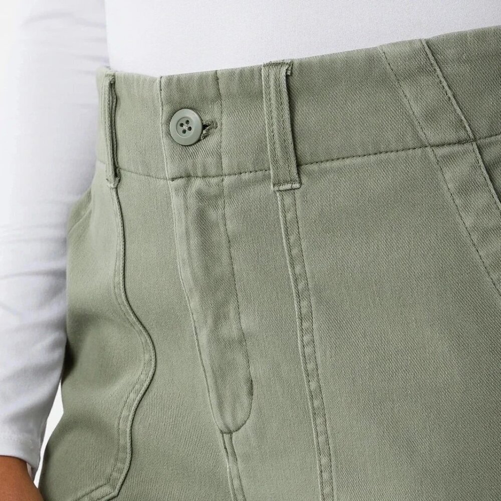 NEW 32 Degrees Cool Women's XXL Ankle Length Pants Green Cotton Blend - Picture 4 of 15